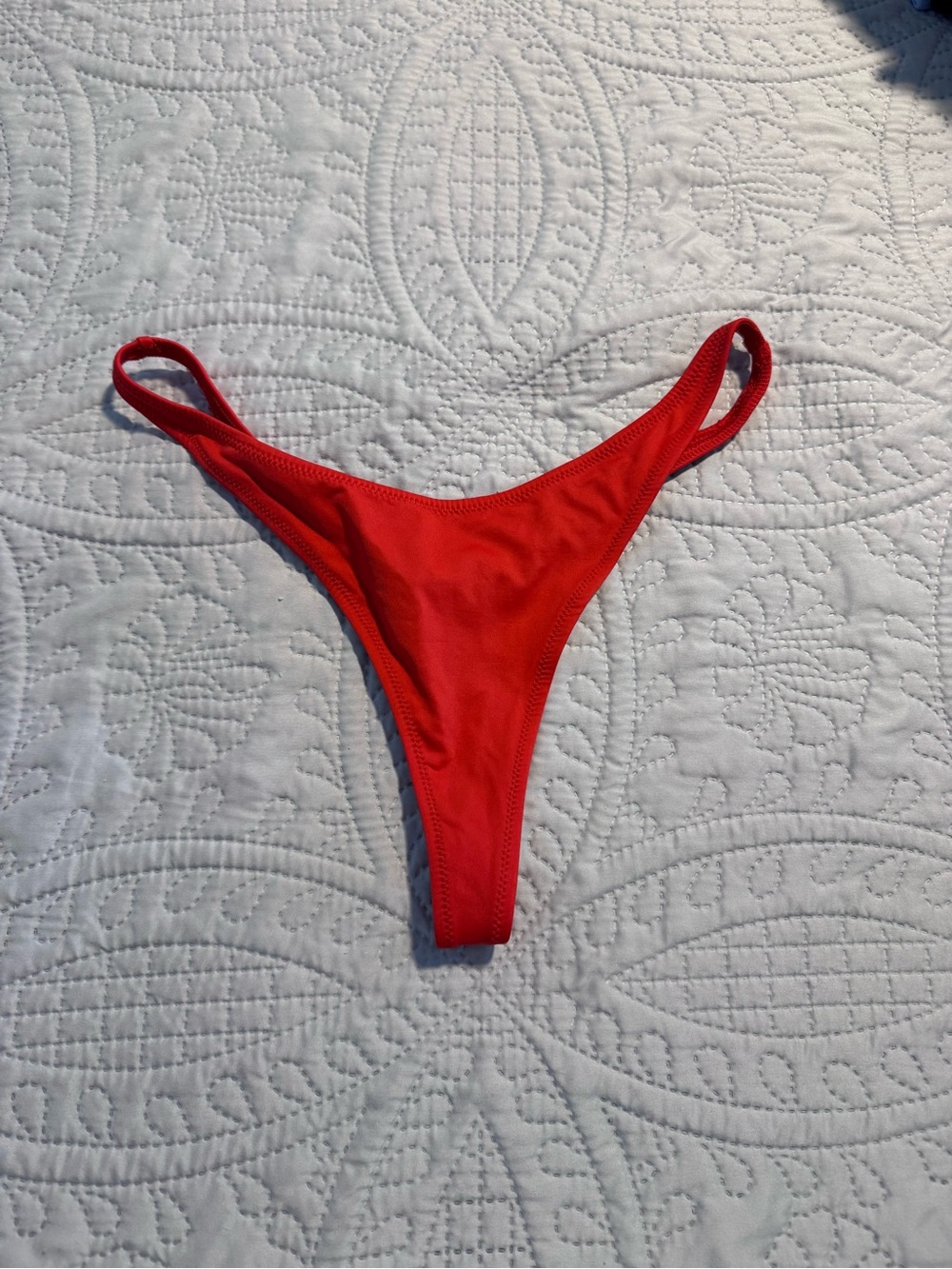 SKIMS Red High-Cut Bikini Bottom